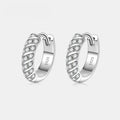 925 sterling silver Moissanite Hoop Earrings with brilliant moissanite
