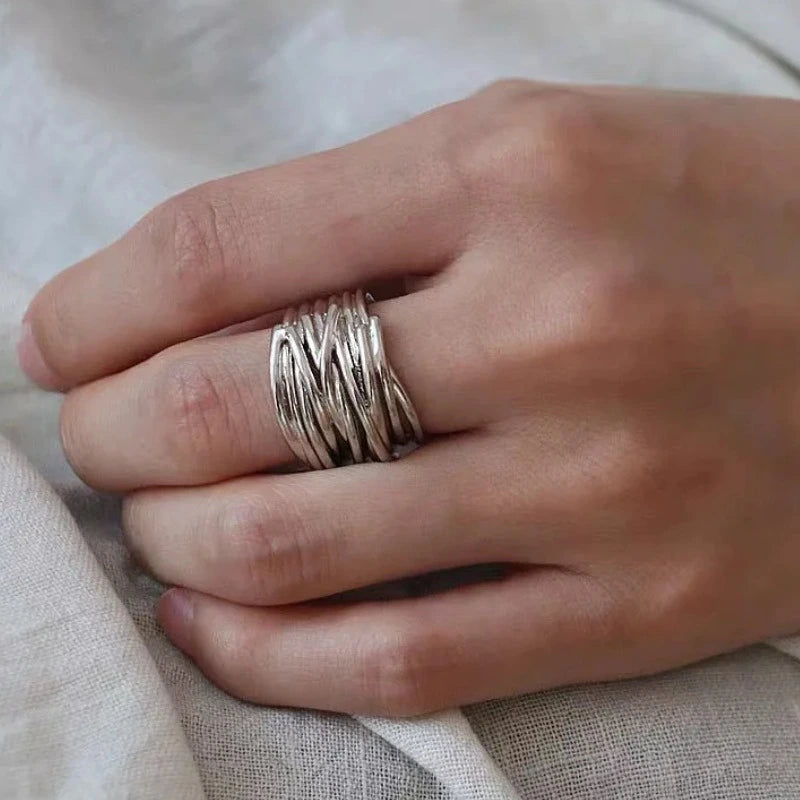 925 sterling silver Adjustable Vintage Ring 