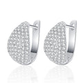 Moissanite Hoop Earrings crafted in 925 sterling silver with brilliant pavé-set D Colour moissanite